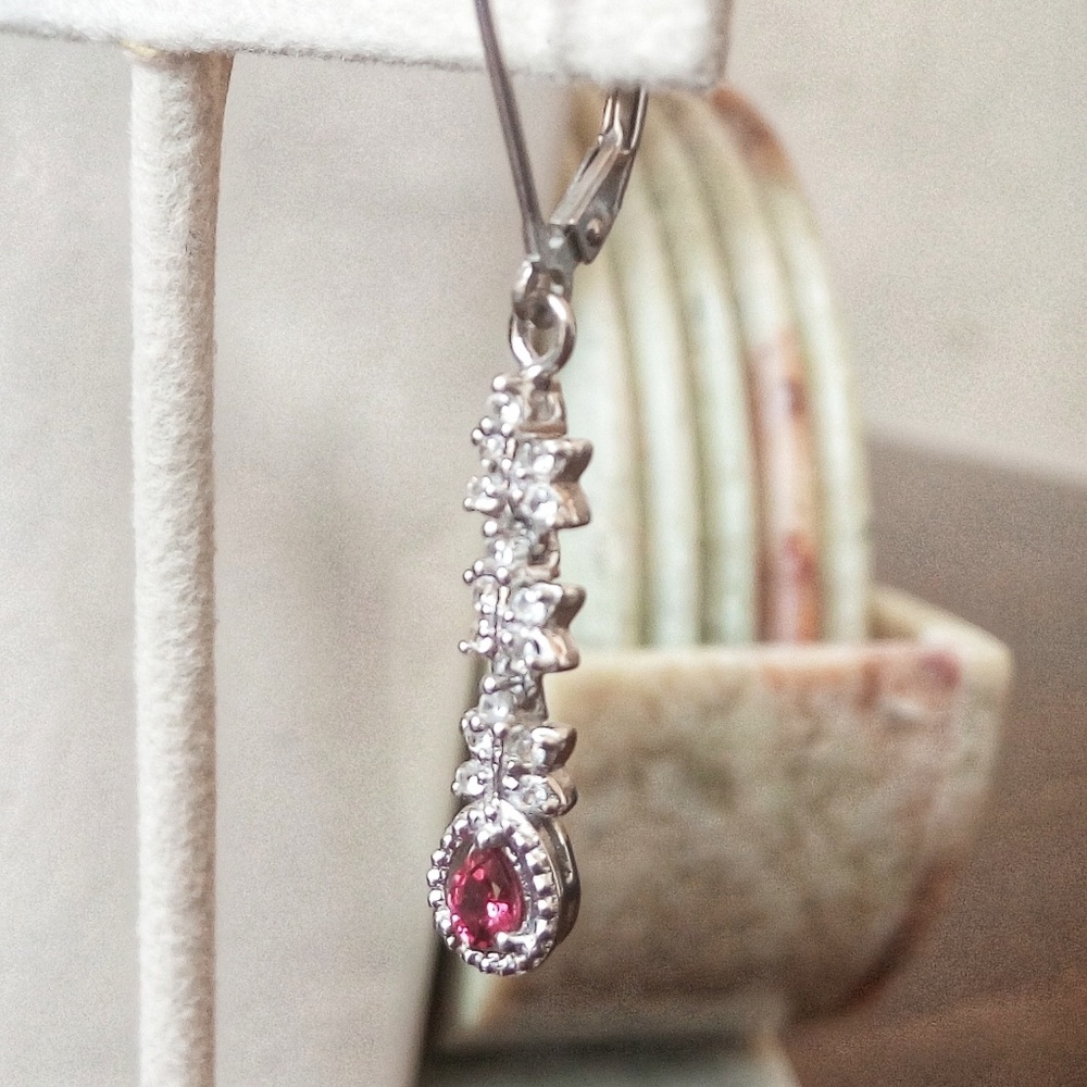 Burmese Spinel & Zircon Earrings